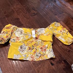 Women’s Soho Yellow Floral Crop Top